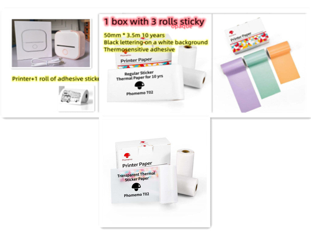 Portable Mini Thermal Label Printer Bluetooth-compatible Mini Label Printer Price Tag