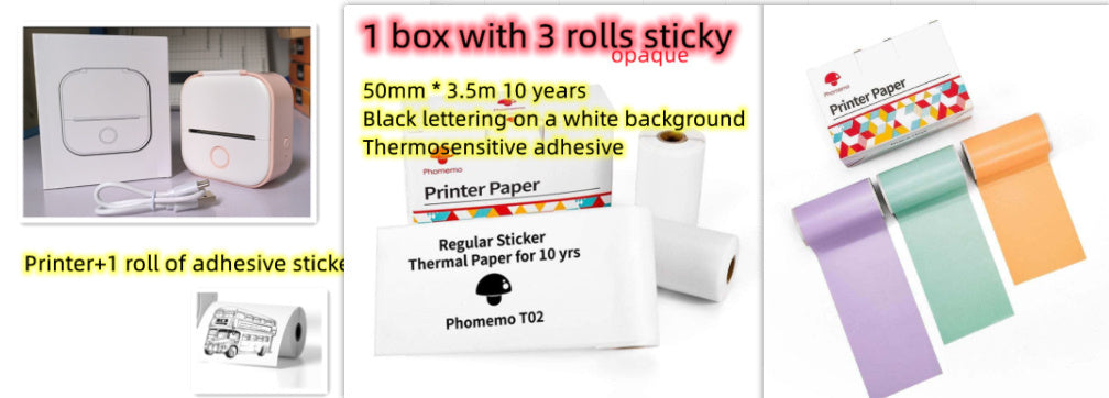 Portable Mini Thermal Label Printer Bluetooth-compatible Mini Label Printer Price Tag