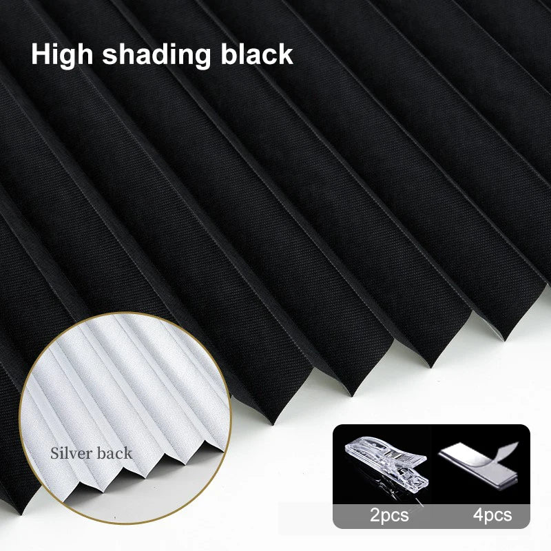 Self-Adhesive Pleated Blackout Curtain