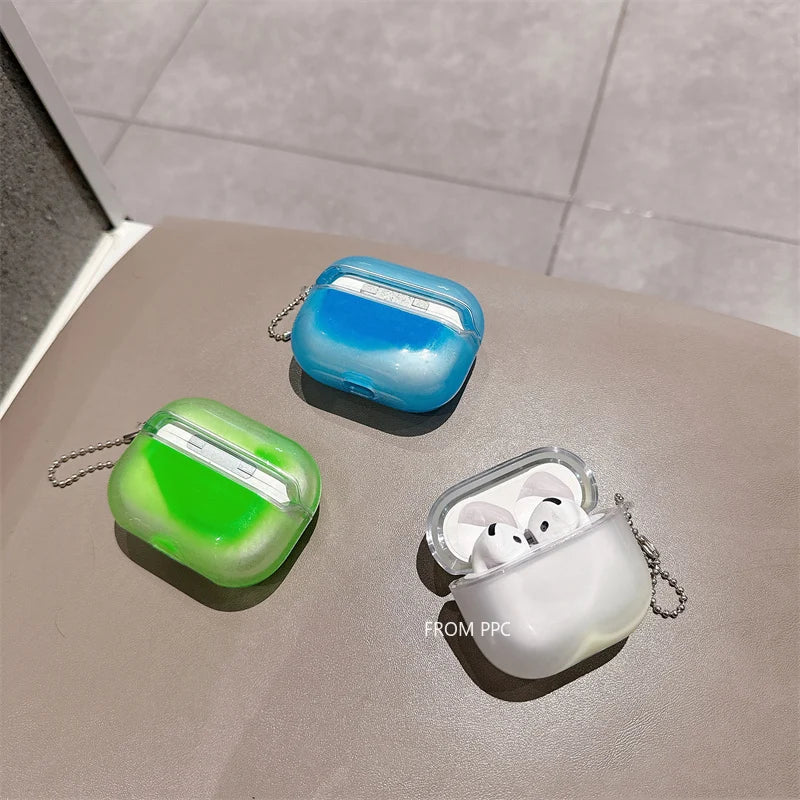 Shiny Luminous Quicksand Headphone Case Cover for airpodes pro 4 3 2