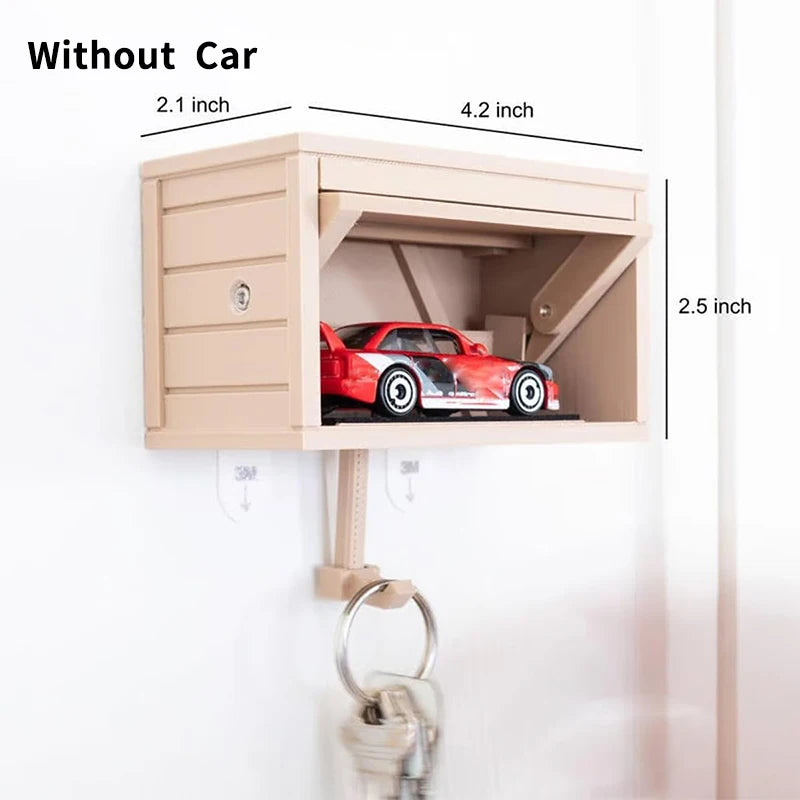 Car Garage Key Holder With Opening Door