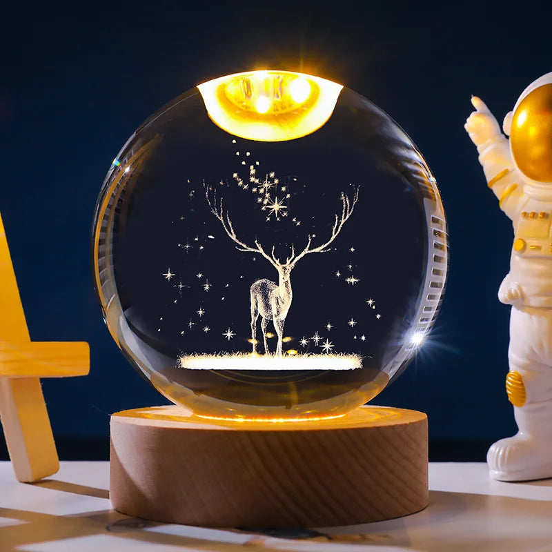 LED Night Light Milky Way Galaxy Solar System Crystal Ball