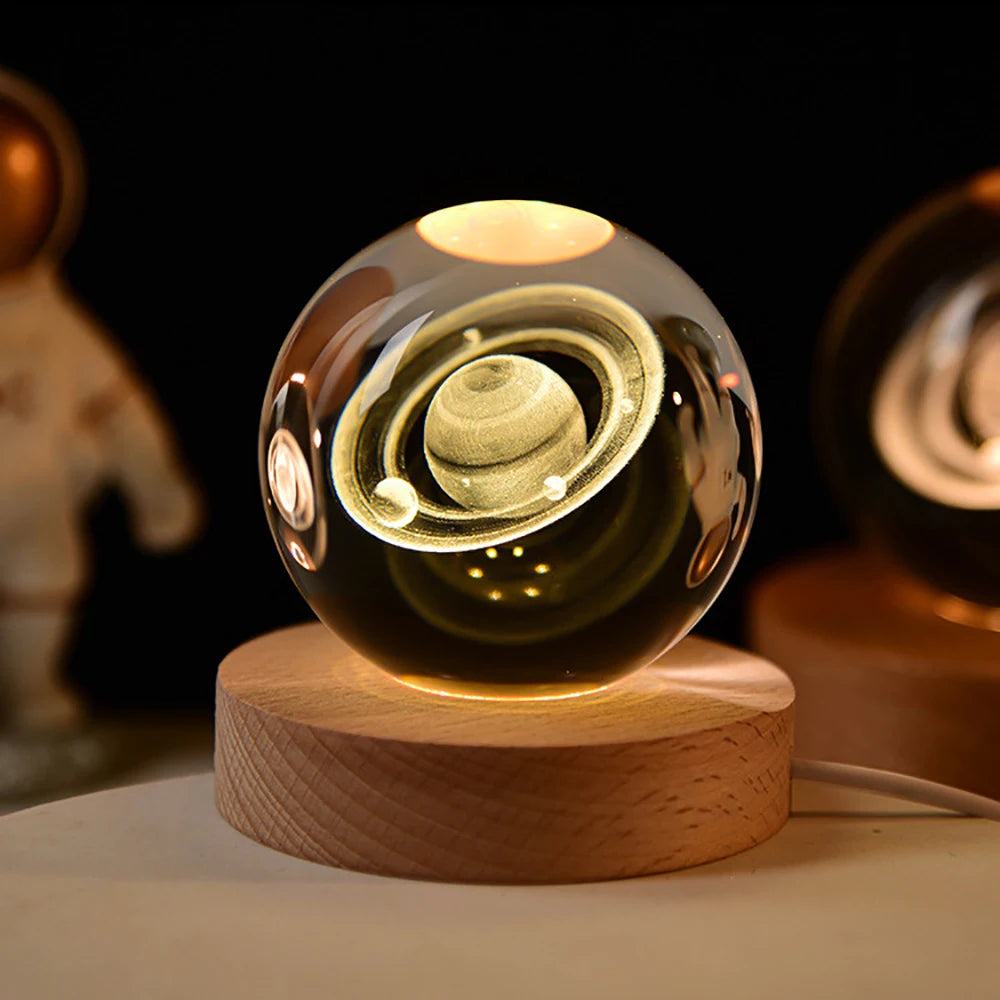 LED Night Light Milky Way Galaxy Solar System Crystal Ball