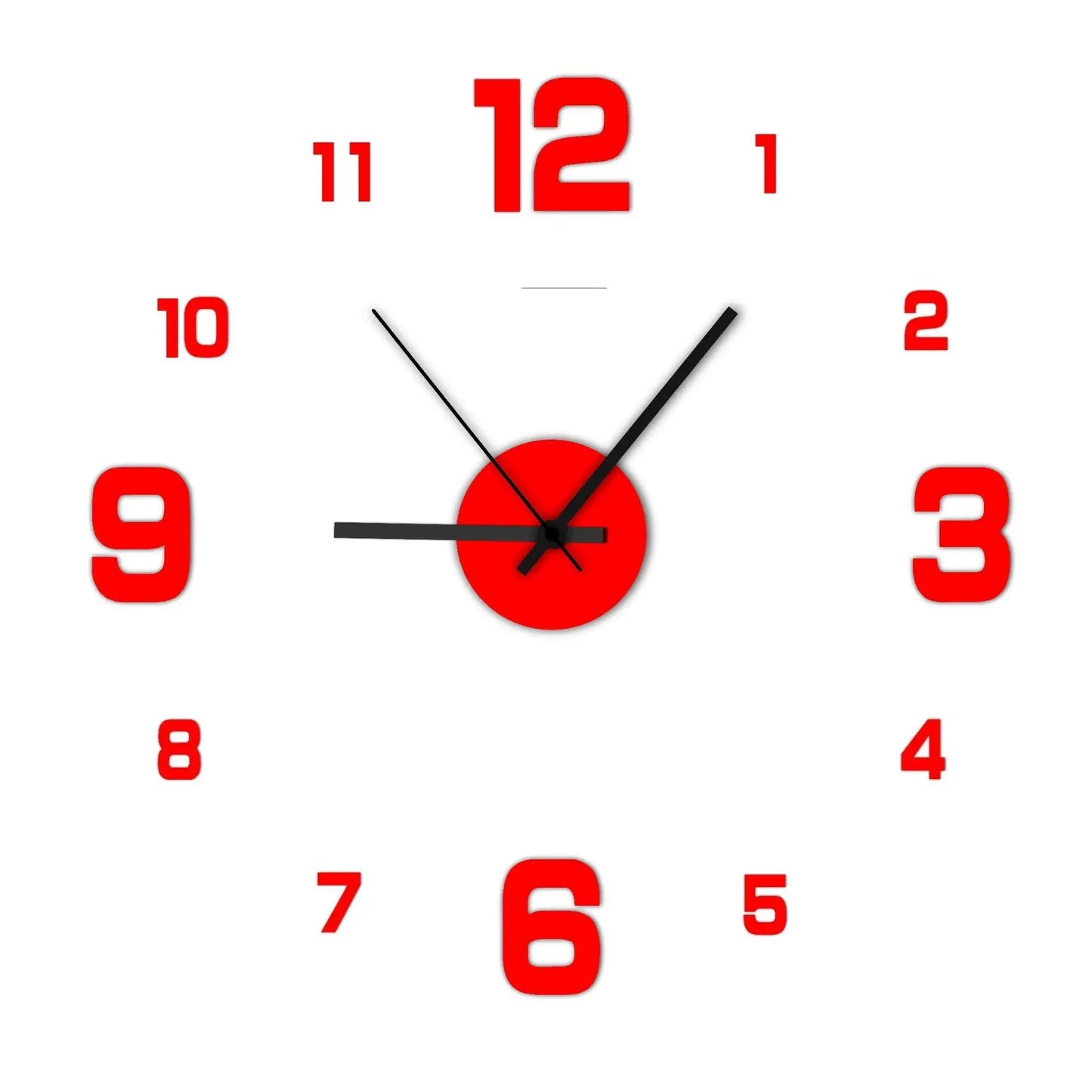 Frameless DIY Wall Clock
