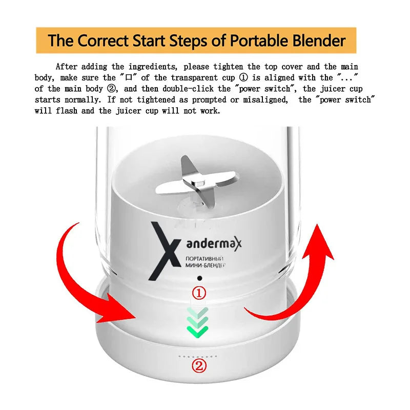 Mini Portable Blender Electric Blender