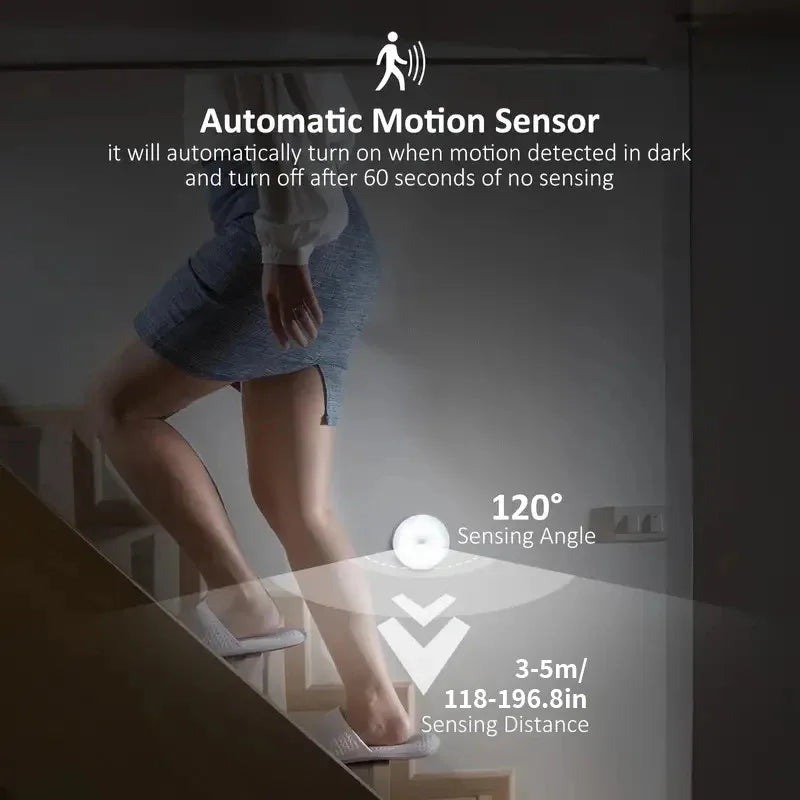 3PCS LED Motion Sensor Light Night Light USB rechargable