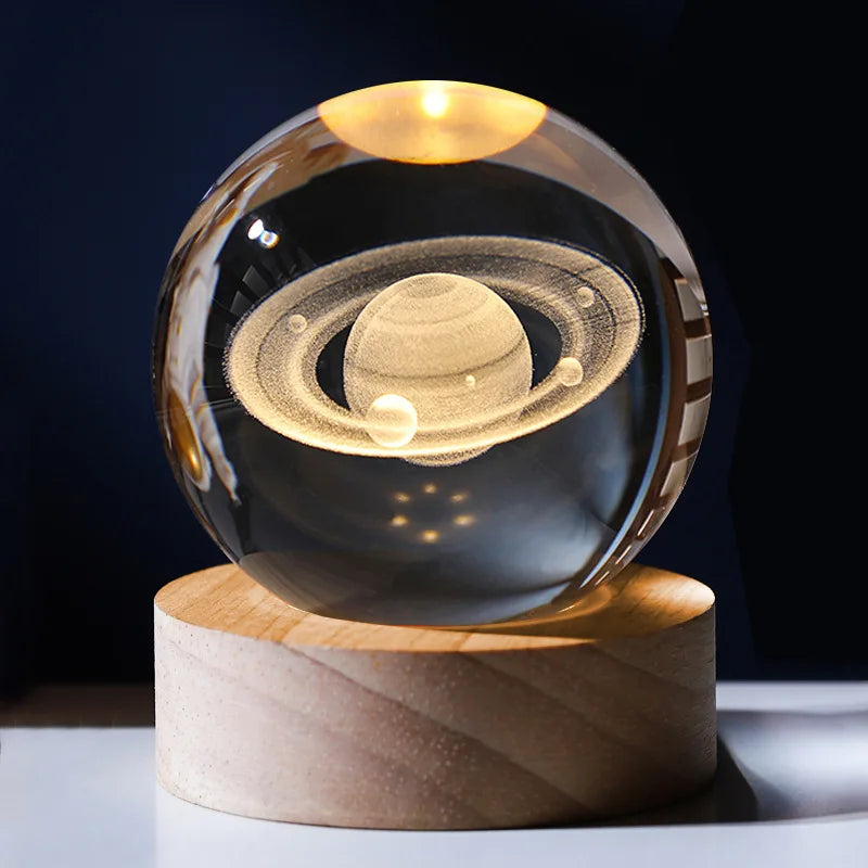 LED Night Light Milky Way Galaxy Solar System Crystal Ball
