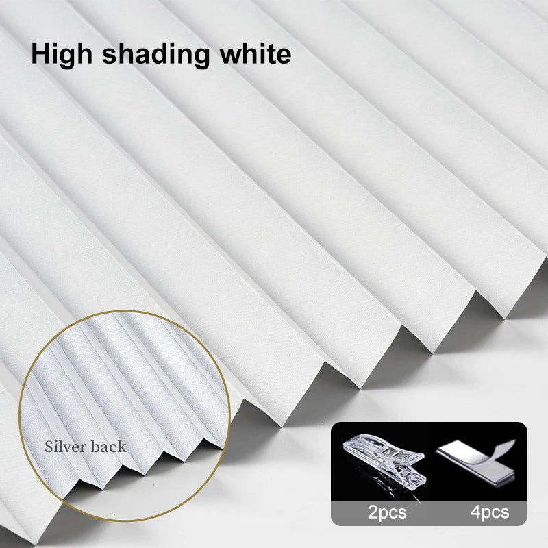 Self-Adhesive Pleated Blackout Curtain