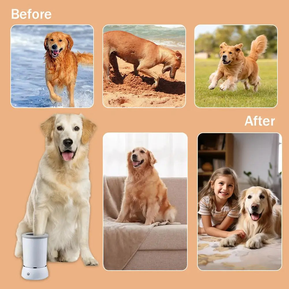 Electric automatic paw cleaner