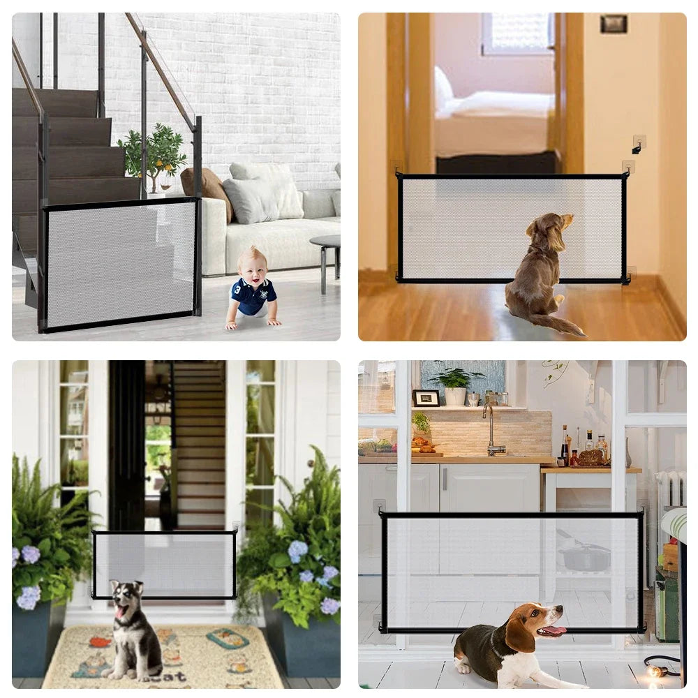 portable dog isolation gate with net folding