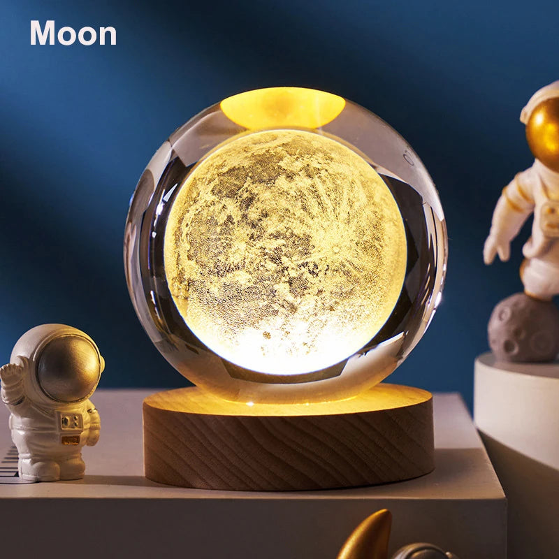 LED Night Light Milky Way Galaxy Solar System Crystal Ball