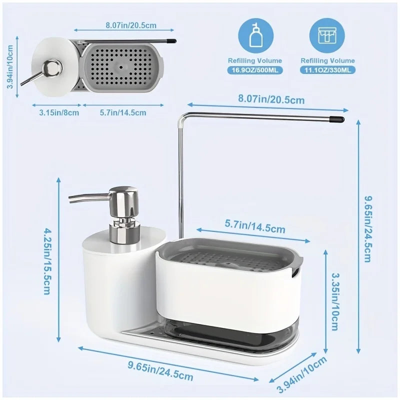 3 in 1 Dual Soap Dispensers