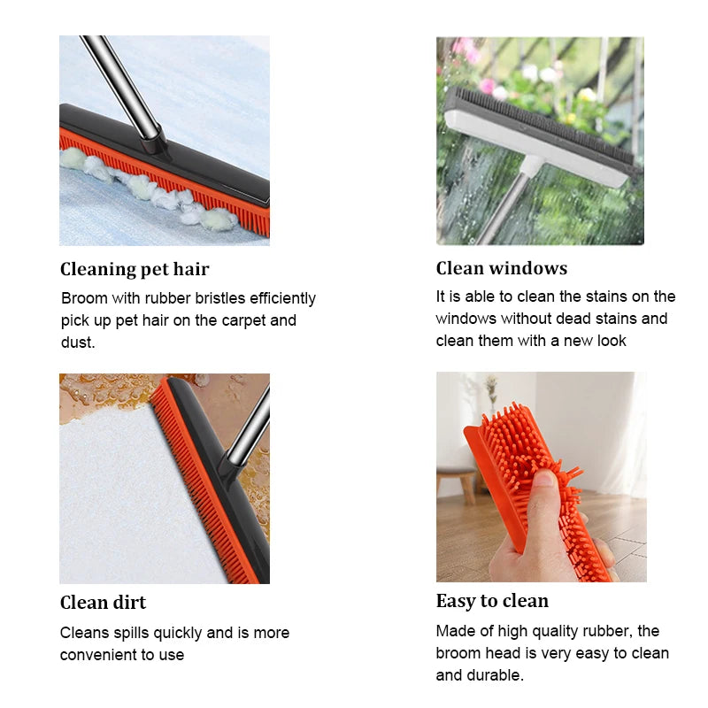 silicon hair removing broom for carpets