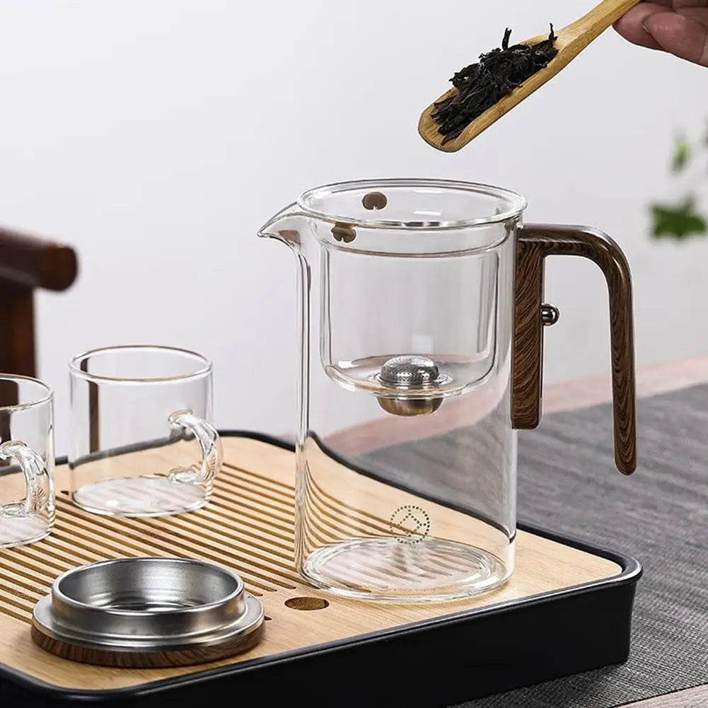 Glass magnetic tea pot