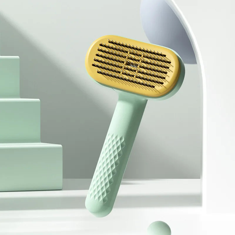 self cleaning pet hair removal comb