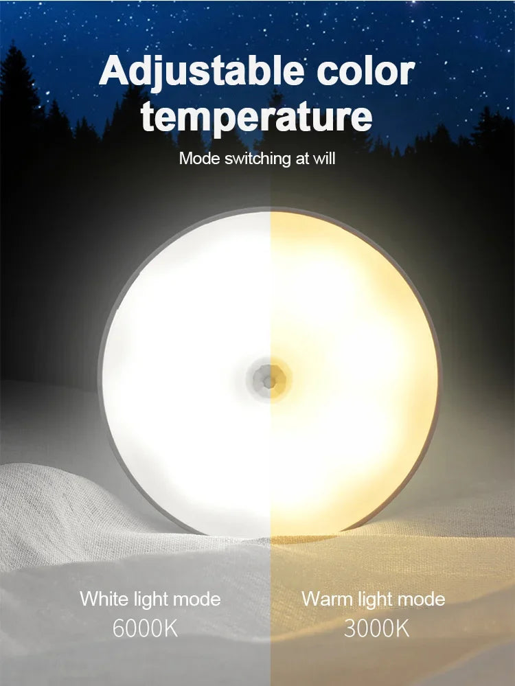 3PCS LED Motion Sensor Light Night Light USB rechargable