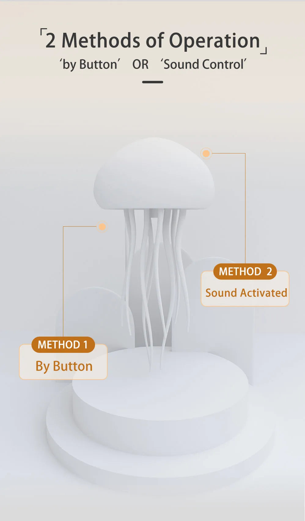 Cartoon Jellyfish Night Light Cute Jellyfish voice control Night Lamp