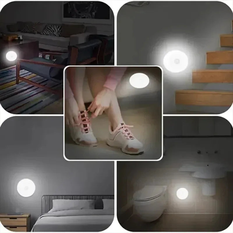 3PCS LED Motion Sensor Light Night Light USB rechargable