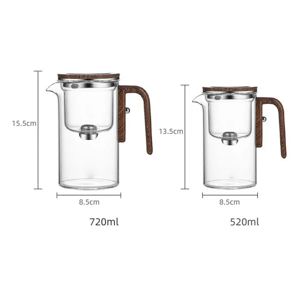Glass magnetic tea pot