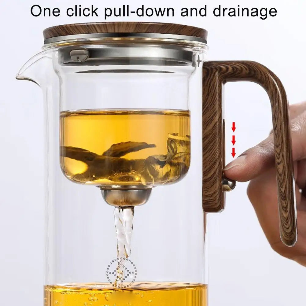Glass magnetic tea pot