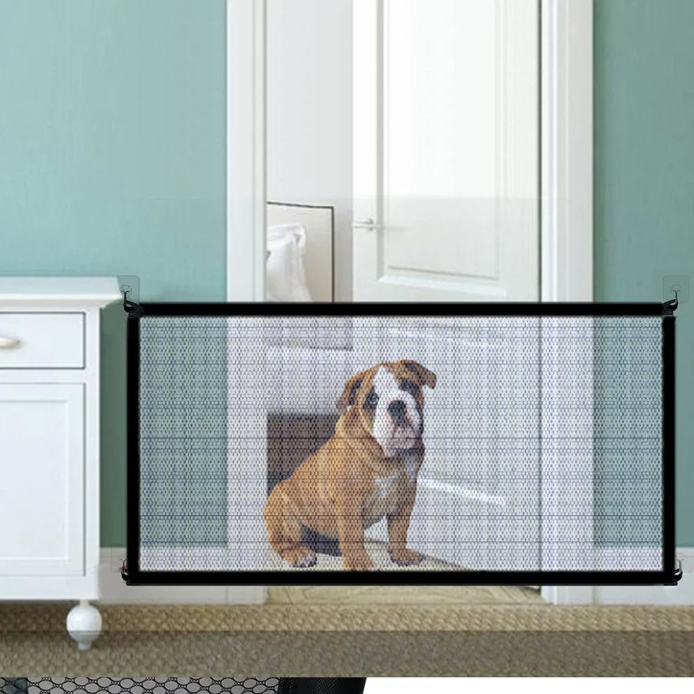 portable dog isolation gate with net folding