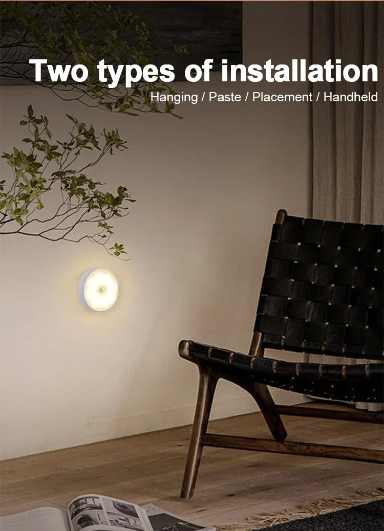 3PCS LED Motion Sensor Light Night Light USB rechargable