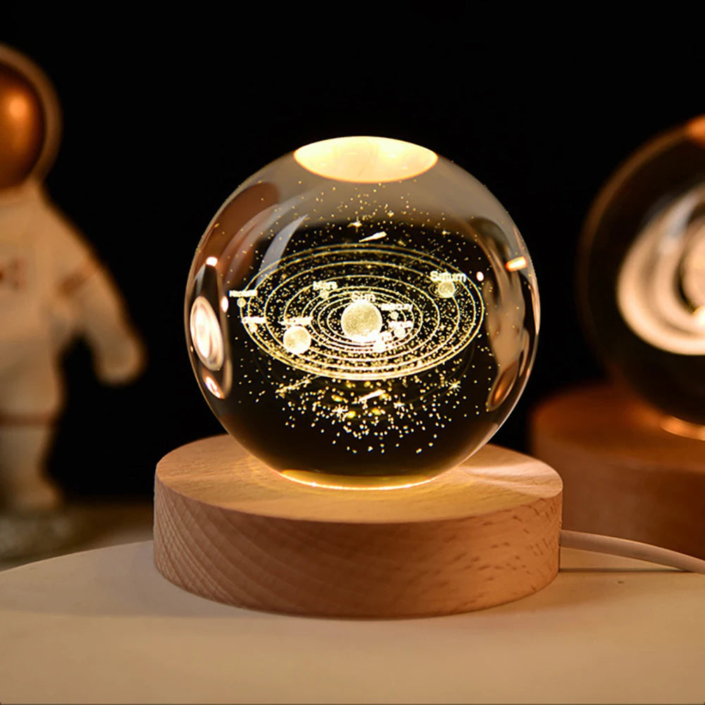 LED Night Light Milky Way Galaxy Solar System Crystal Ball