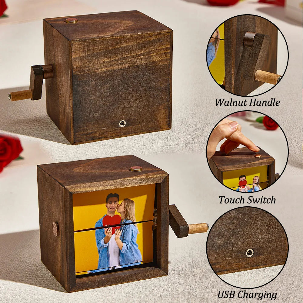 Custom Hand-cranked Photo box with light