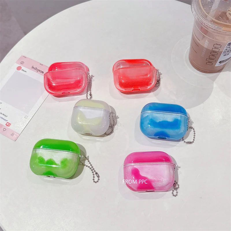 Shiny Luminous Quicksand Headphone Case Cover for airpodes pro 4 3 2
