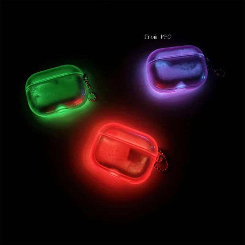 Shiny Luminous Quicksand Headphone Case Cover for airpodes pro 4 3 2