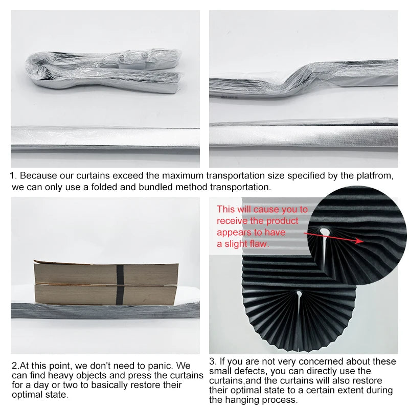 Self-Adhesive Pleated Blackout Curtain