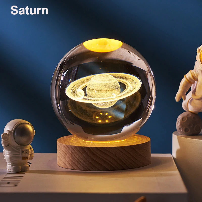 LED Night Light Milky Way Galaxy Solar System Crystal Ball