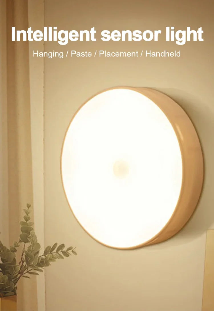 3PCS LED Motion Sensor Light Night Light USB rechargable