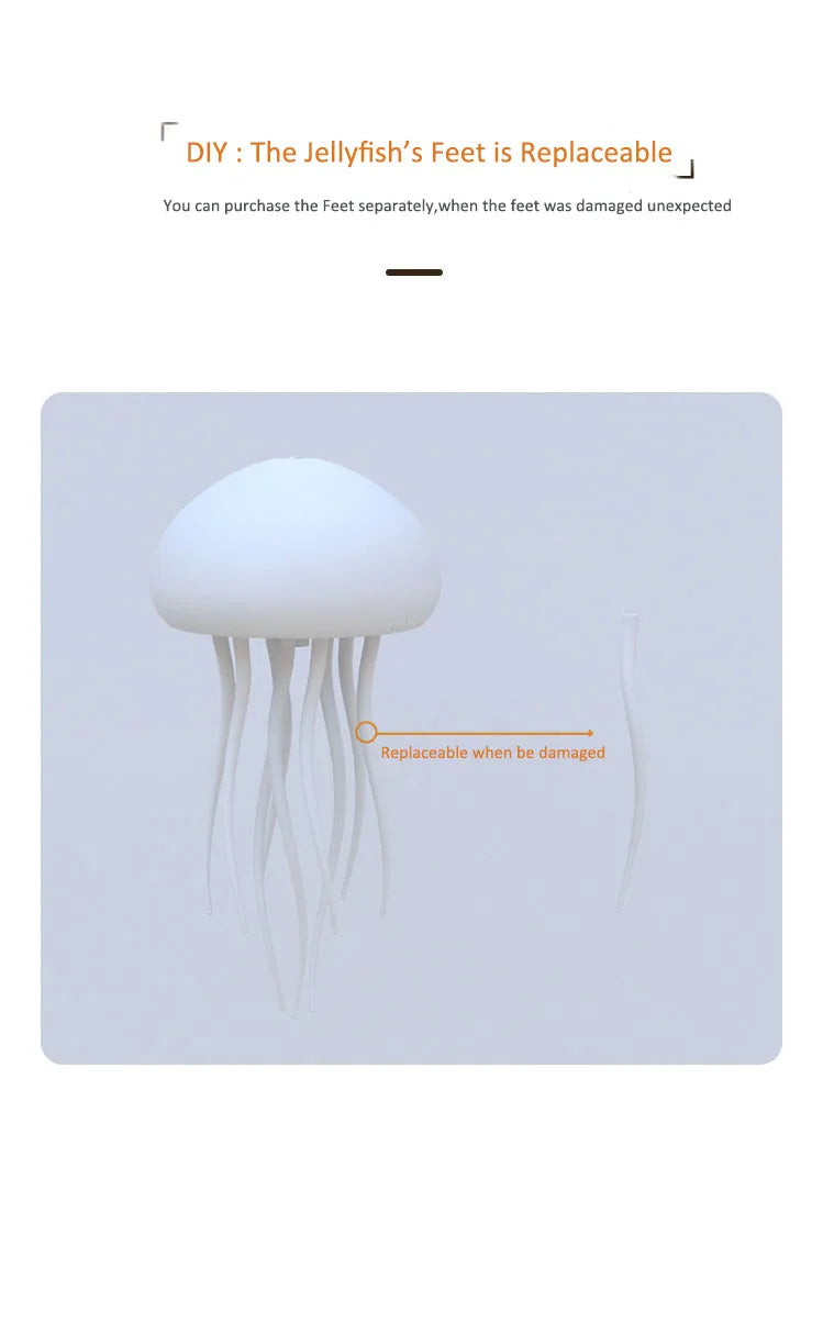 Cartoon Jellyfish Night Light Cute Jellyfish voice control Night Lamp