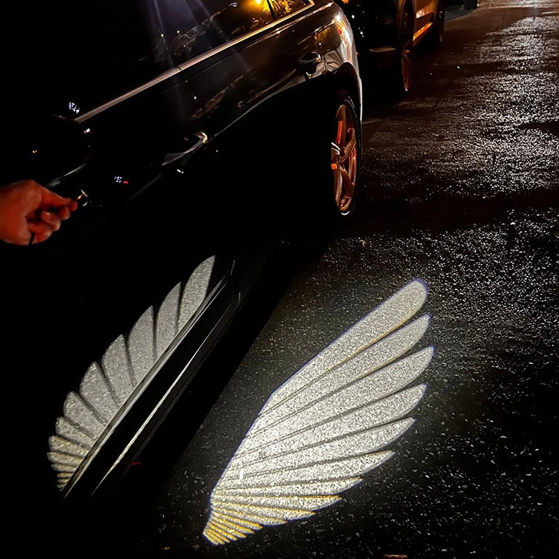 2Pcs LED Car Angel Wings for car door