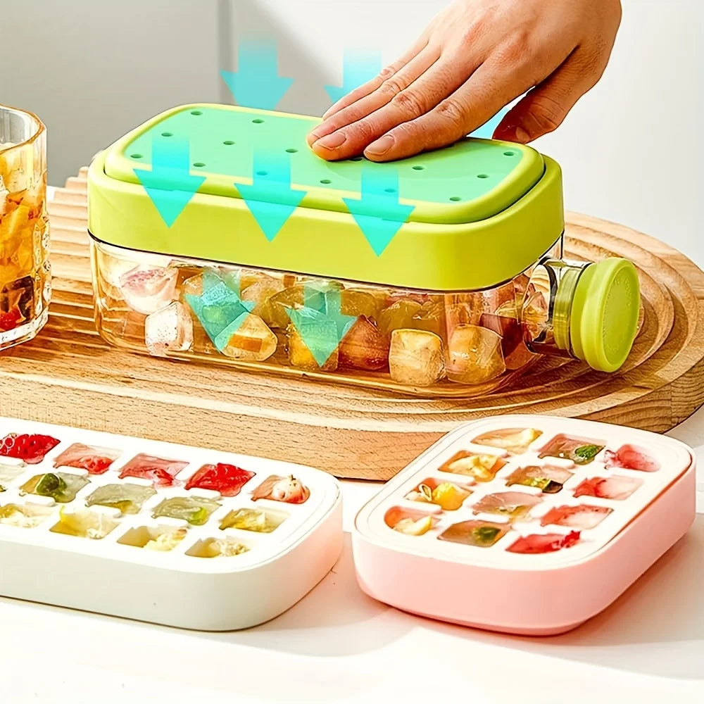 Silicone One-click Ice Mold Bottle Cooler Cup with Straw