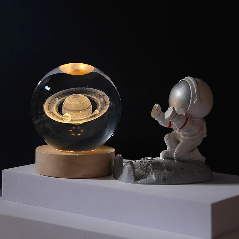 LED Night Light Milky Way Galaxy Solar System Crystal Ball