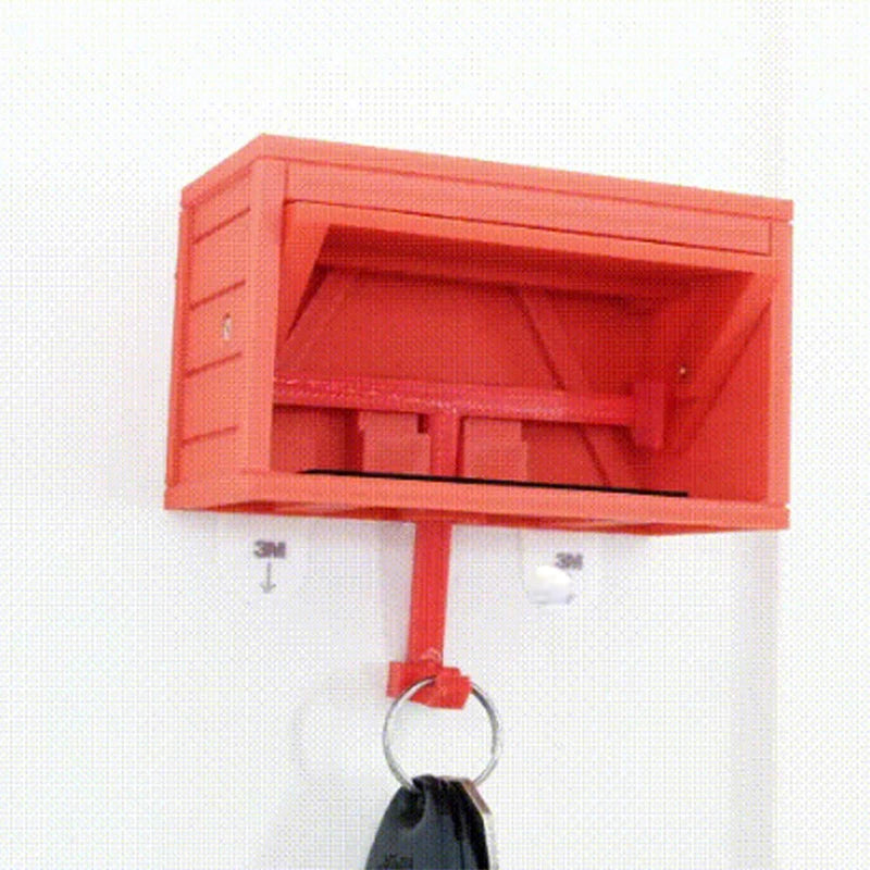 Car Garage Key Holder With Opening Door