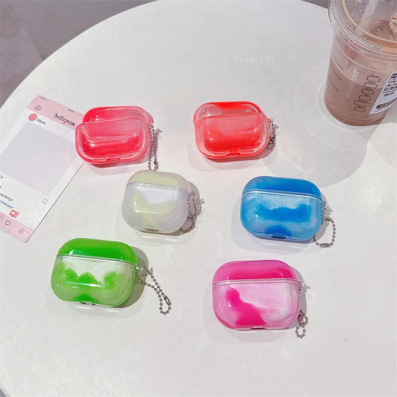 Shiny Luminous Quicksand Headphone Case Cover for airpodes pro 4 3 2