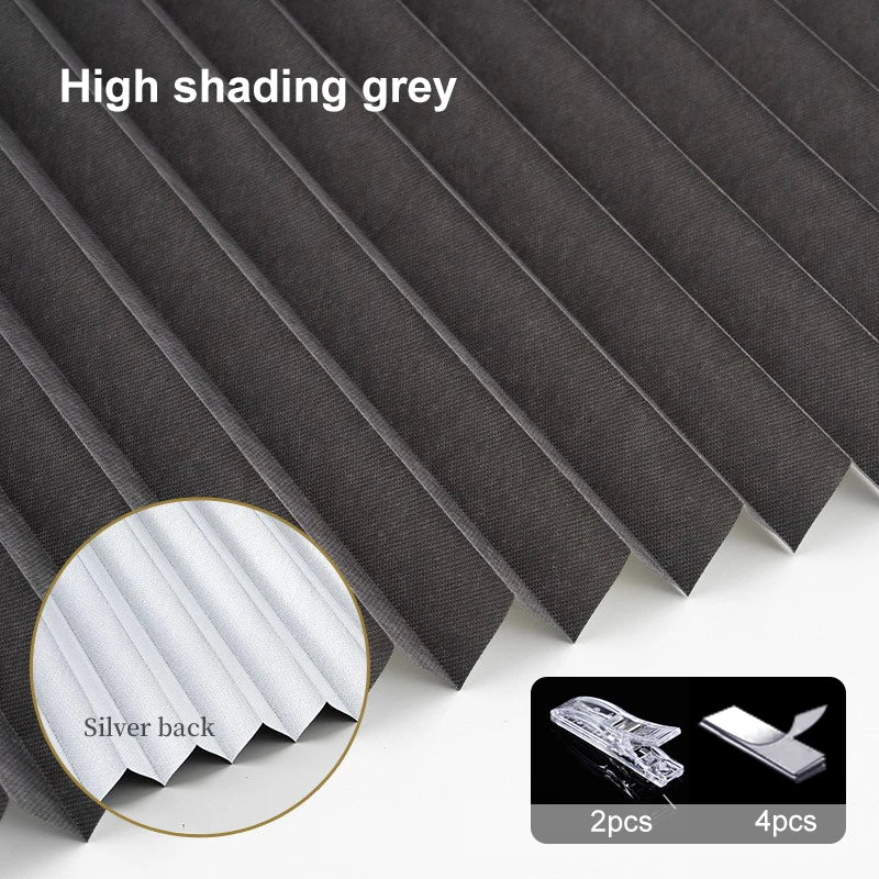 Self-Adhesive Pleated Blackout Curtain