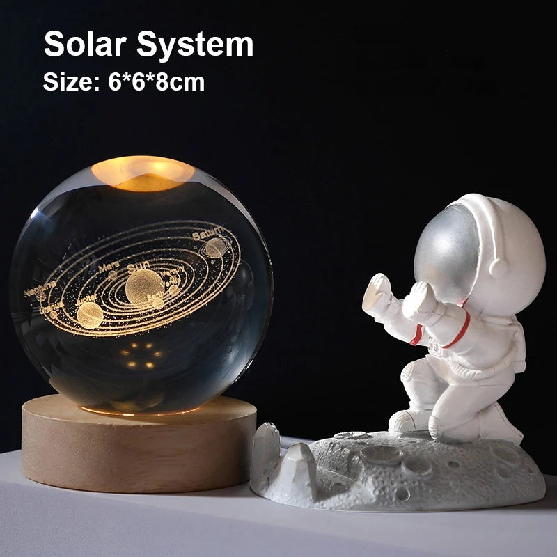 LED Night Light Milky Way Galaxy Solar System Crystal Ball