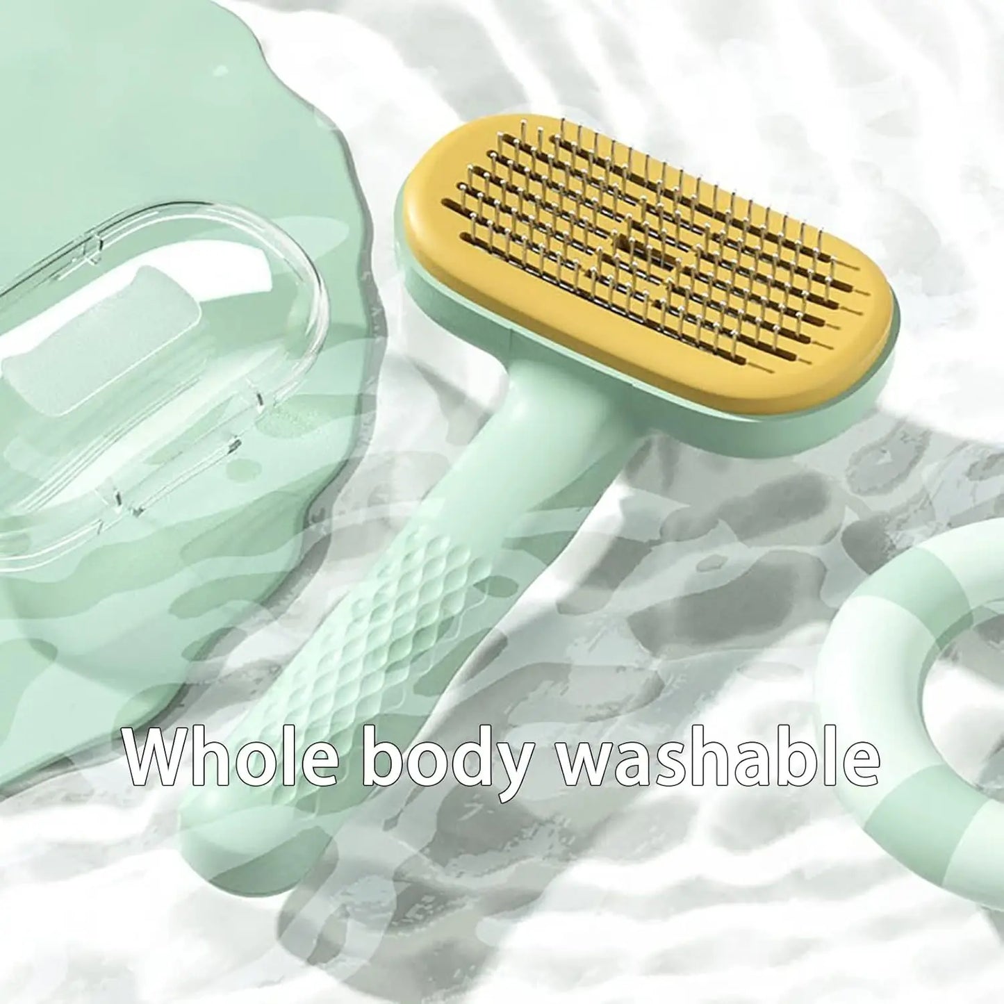 self cleaning pet hair removal comb