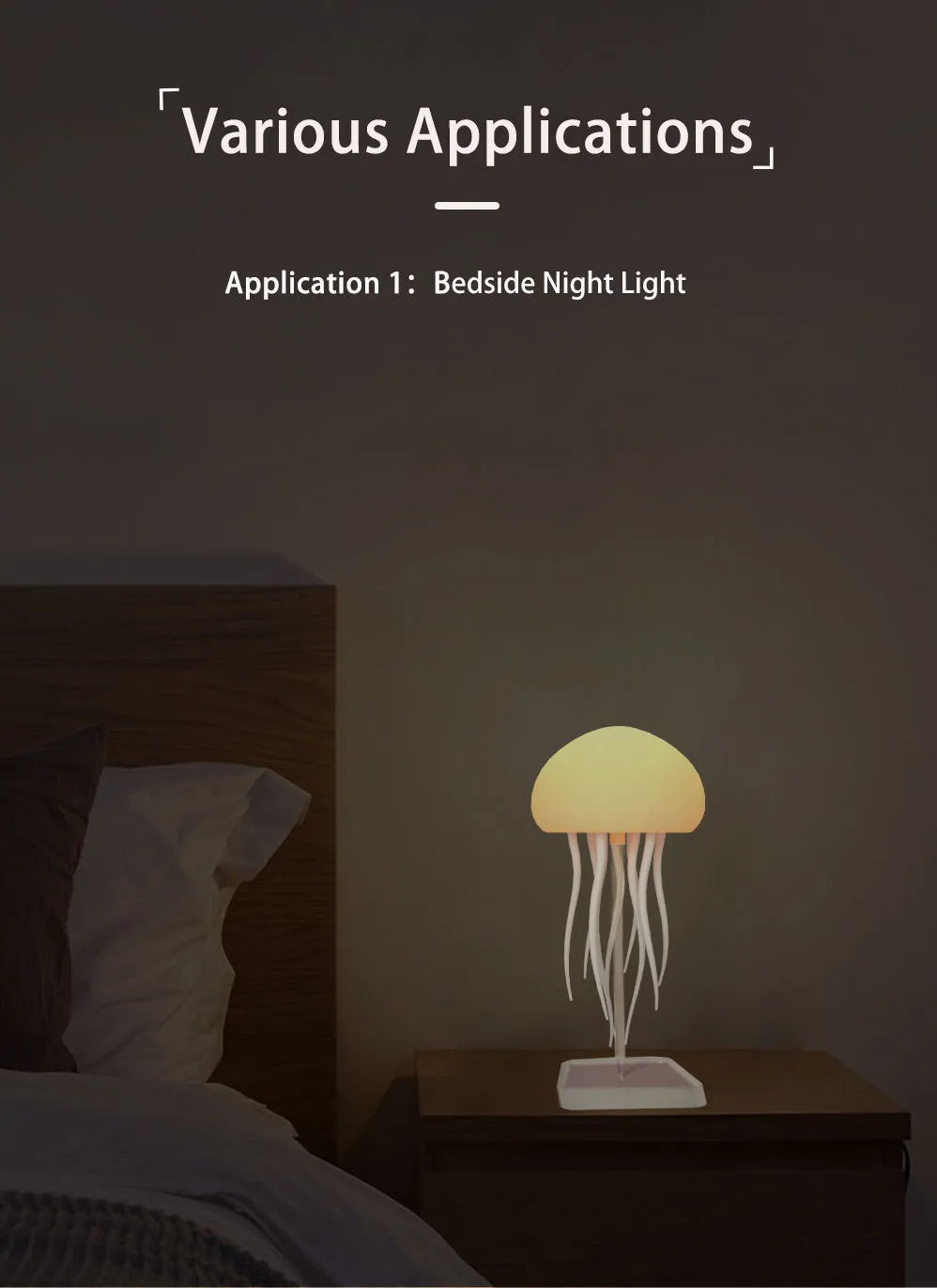Cartoon Jellyfish Night Light Cute Jellyfish voice control Night Lamp