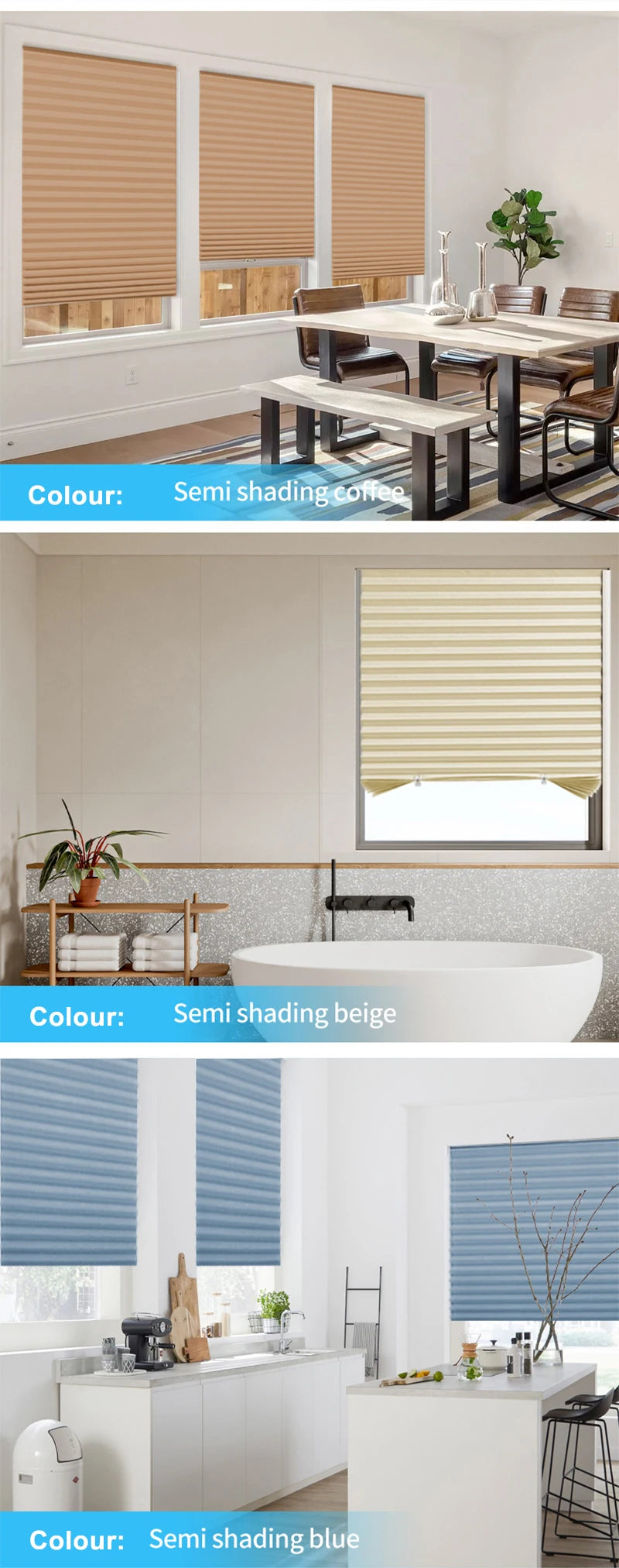 Self-Adhesive Pleated Blackout Curtain