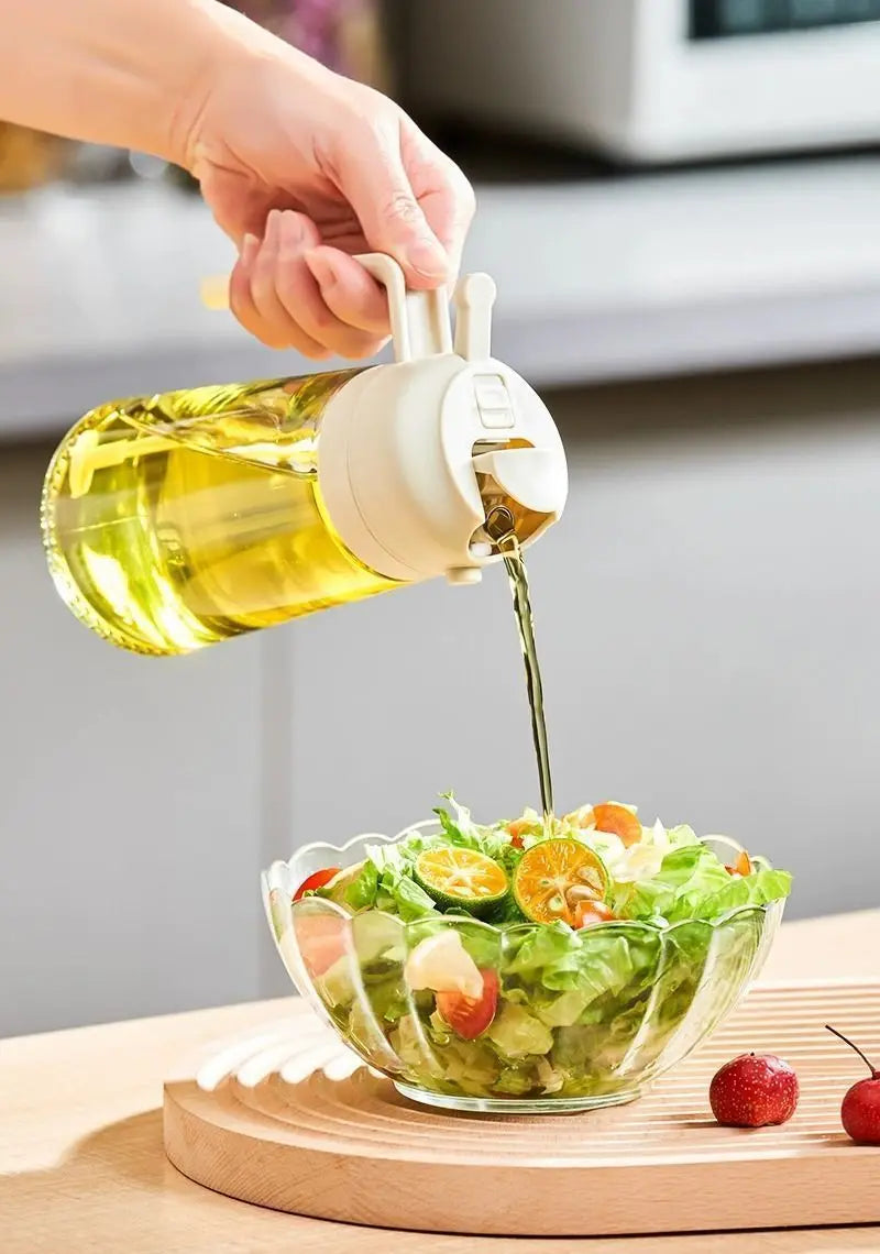 2 in 1 oil spray glass bottle