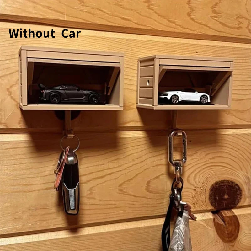 Car Garage Key Holder With Opening Door