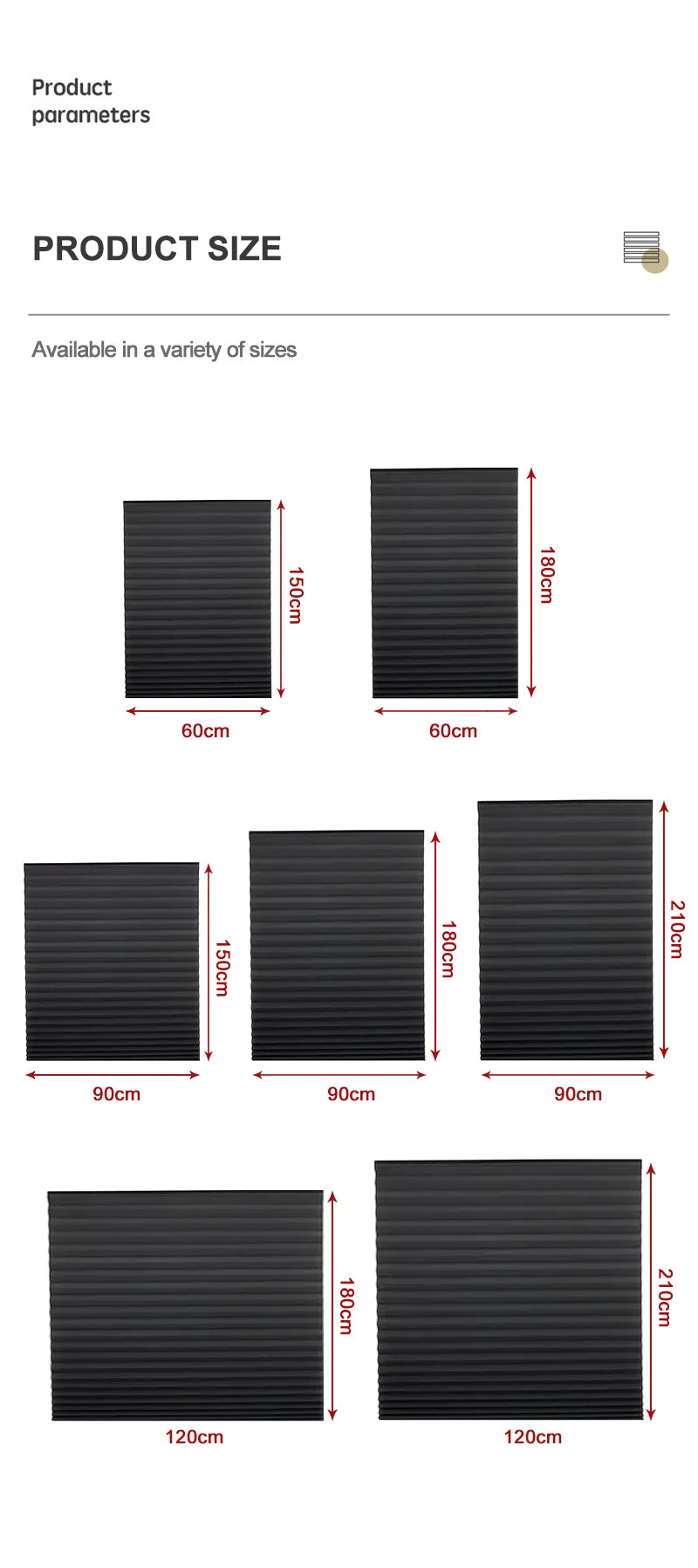 Self-Adhesive Pleated Blackout Curtain
