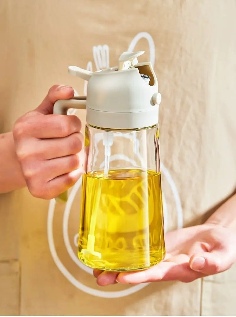 2 in 1 oil spray glass bottle