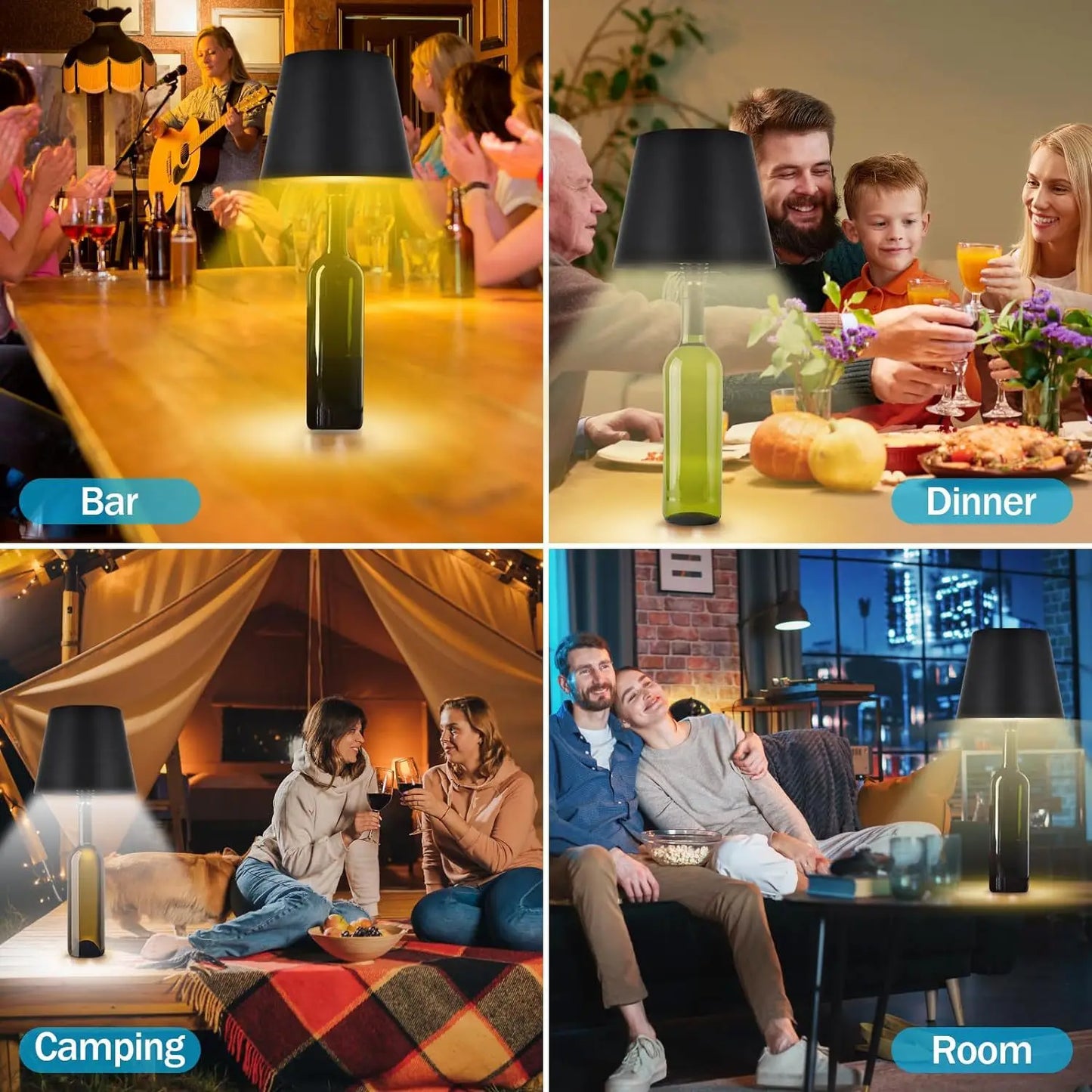 LED bottle table lamp