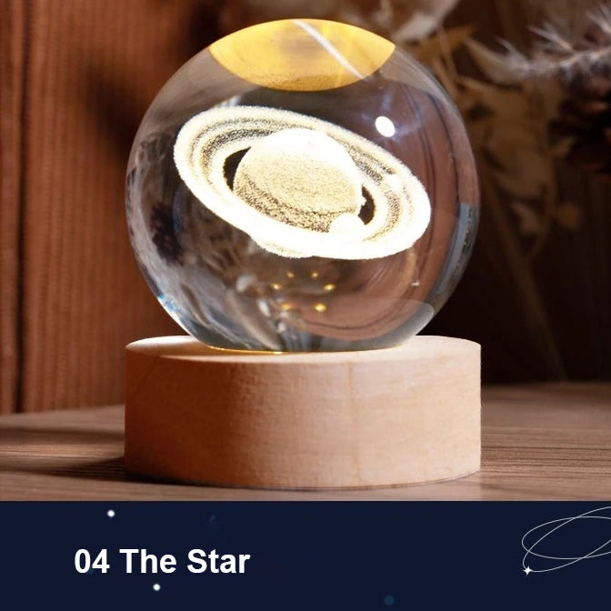 LED Night Light Milky Way Galaxy Solar System Crystal Ball